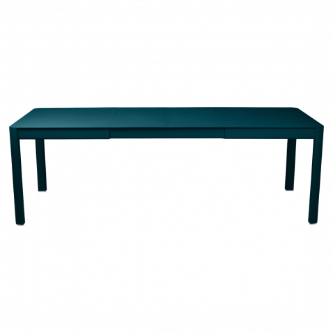 Table à allonges RIBAMBELLE de Fermob, 2 allonges, Bleu Acapulco