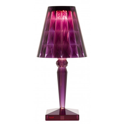 Lampe à poser BIG BATTERY de Kartell, Led/ sur batterie dimmée (variation), Prune