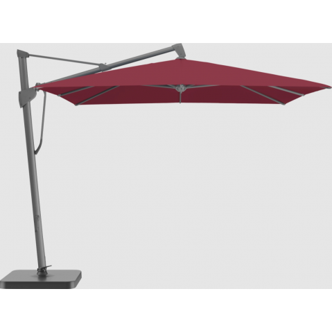 Parasol décentré SOMBRANO® S+ de Glatz, 300 x 300, Structure Anthracite, Toile 436 Wine