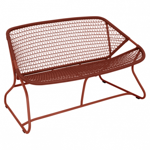 Banquette SIXTIES de Fermob, ocre rouge