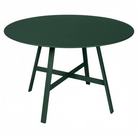 Table SO'O de Fermob, Ø.117cm, Vert cèdre
