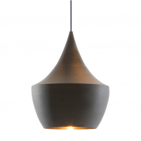 Suspension BEAT LIGHT FAT de Tom Dixon D.24 cm en noir