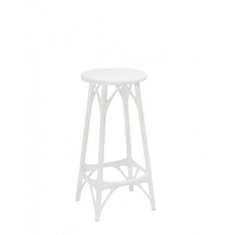 Tabouret haut A.I STOOL LIGHT de Kartell, 65 cm, Blanc