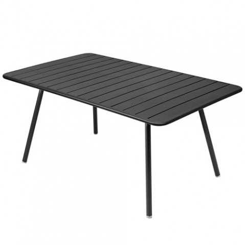 Table rectangulaire confort 6 LUXEMBOURG de Fermob, Carbone 