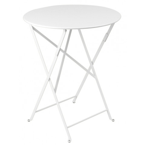 Table ronde pliante BISTRO de Fermob D.60 x H.74 cm Blan coton