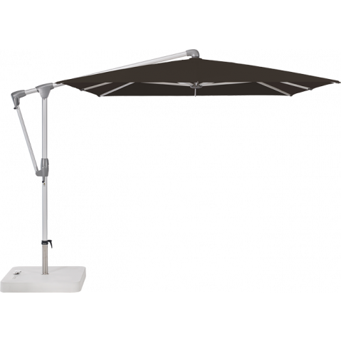 Parasol déporté SUNWING® CASA de Glatz, Structure anodisé naturel, 300 x 240 cm, 408 Black