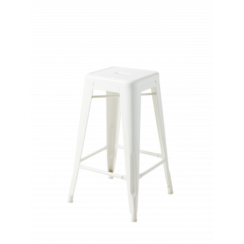 Tabouret H65, Blanc pur