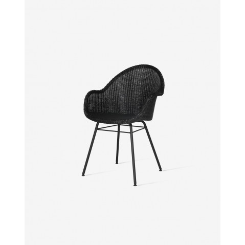 Chaise AVRIL HB de Vincent Sheppard, Piètement acier, Tressage Pebble