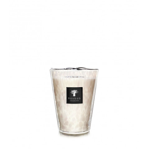 Bougie MAX 24 White PEARLS de Baobab Collection